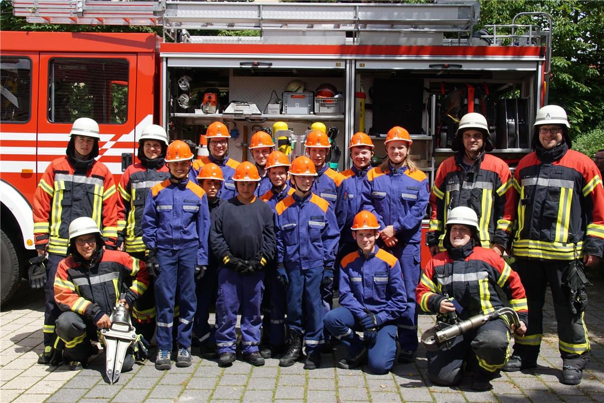 20-Jahre Jugendfeuerwehr Hildrizhausen. Festwochenende mit Uebung, Fahrzeugschau...