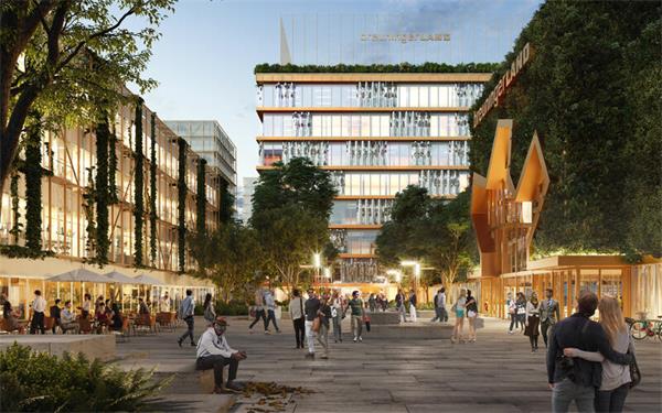 2020 hat Breuninger erstmals seine Pläne für ein neues Stadtquartier am Breuningerland präsentiert. GB-Foto: Werk Arkitekter