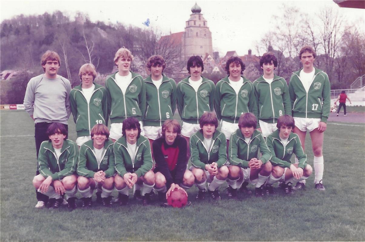 A-Jugendteam Anfang der 80er Jahre mit Trainer Thomas Münchinger Foto (Archiv): ...