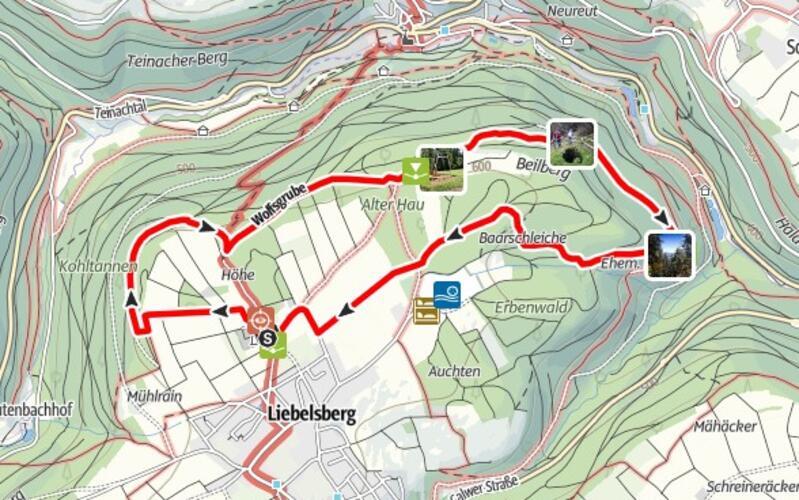 Ab Liebelsberg geht es auf die Spur der Wölfe.GB-Foto: Karte/mein-schwarzwald.de