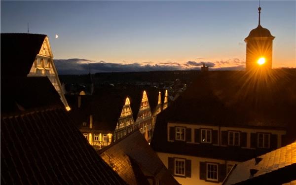 Abendstimmung in Herrenberg  (fotografiert von Joachim Kunkel aus Herrenberg)