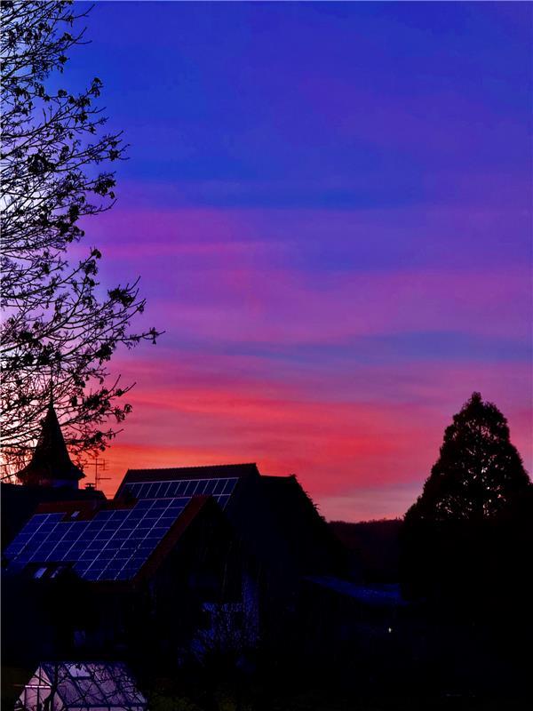 Abendstimmung von Haslach in Richtung Herrenberg.  Von Dennis Bosch.