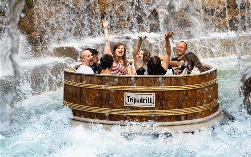 „Gäubote“-Familien-Tour: Achterbahnen fahren
unter „Volldampf“ Abkühlung gefällig?: Das bietet der Erlebnispark in einer Rafting-Fahrt in Fässern.GB-Foto: Tripsdrill