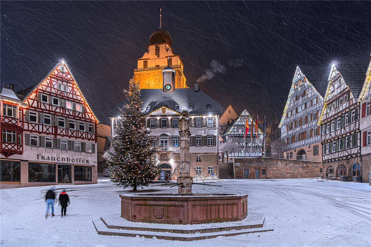 Am 02.01.2026 hat es am Abend endlich mal geschneit.  Von Sonja Sayer aus Jettin...