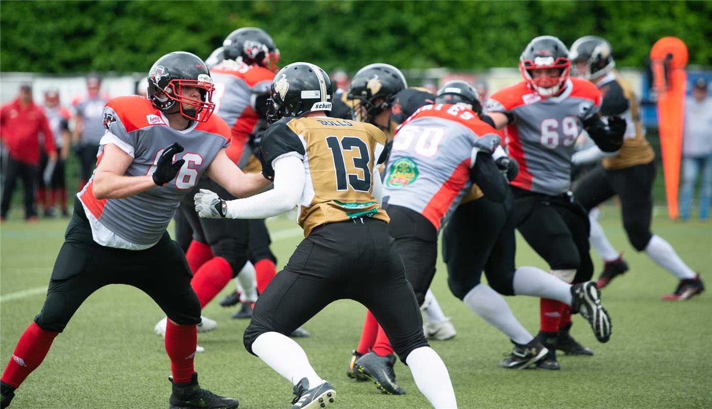 American Football Bondorf Bulls gegen Konstanz Pirates  6 /2019 Foto: Schmidt