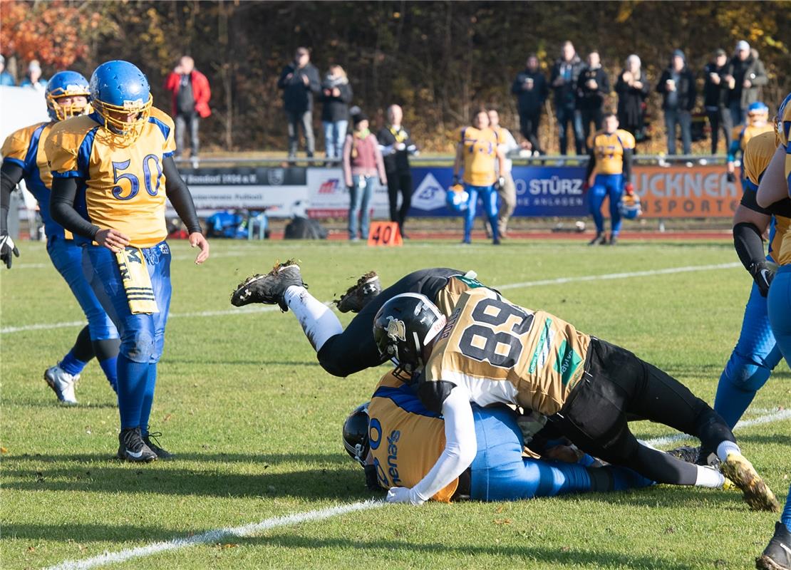 American Football  Endspiel der Kreisliga, Bondorf Bulls gegen Backnang Wolverin...