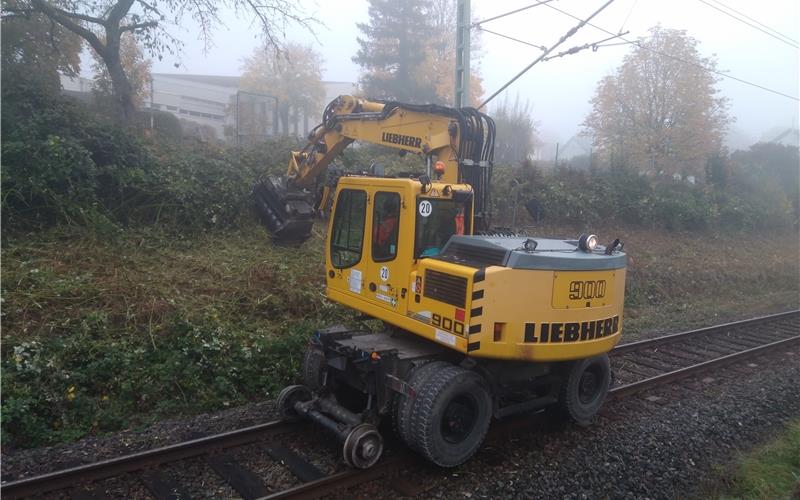 Anders als von den Anwohnern erhofft, wurden in den Herbstferien in Gültstein nurVegetations-Arbeiten ausgeführt. GB-Foto: gb