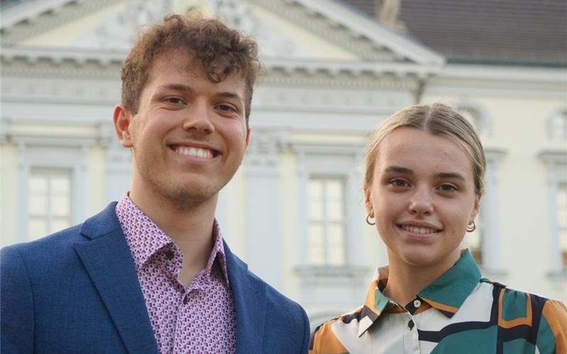 Anna Pajdakovic und Benjamin Merkt waren zu Gast in Berlin. GB-Foto: gb
