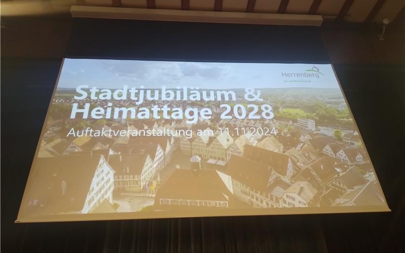 Auch das Stadtjubiläum im Jahr 2028 ist Thema des ersten Vereinsgipfels der Stadt Herrenberg. GB-Foto (Archiv): gb