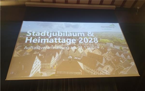 Auch das Stadtjubiläum im Jahr 2028 ist Thema des ersten Vereinsgipfels der Stadt Herrenberg. GB-Foto (Archiv): gb