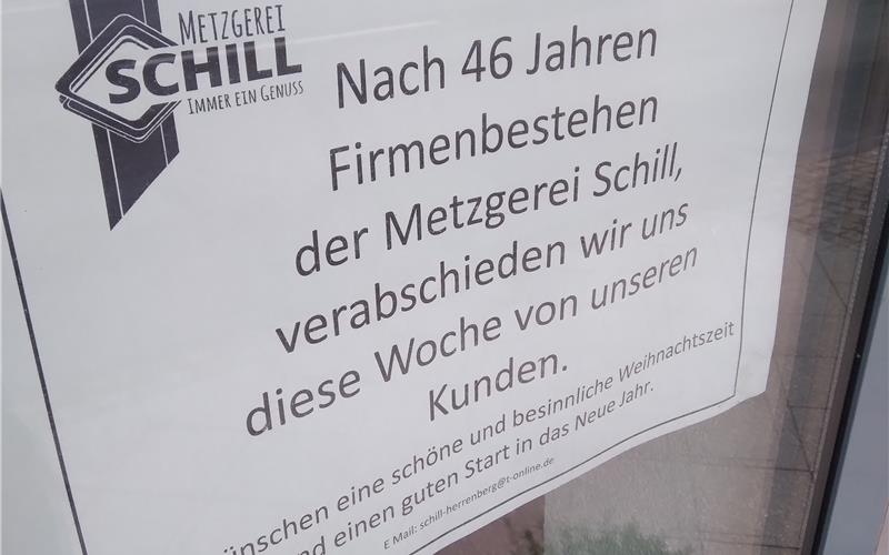 Auch die Metzgerei Schill in Herrenberg hat ihren Laden geschlossen. GB-Foto: gb