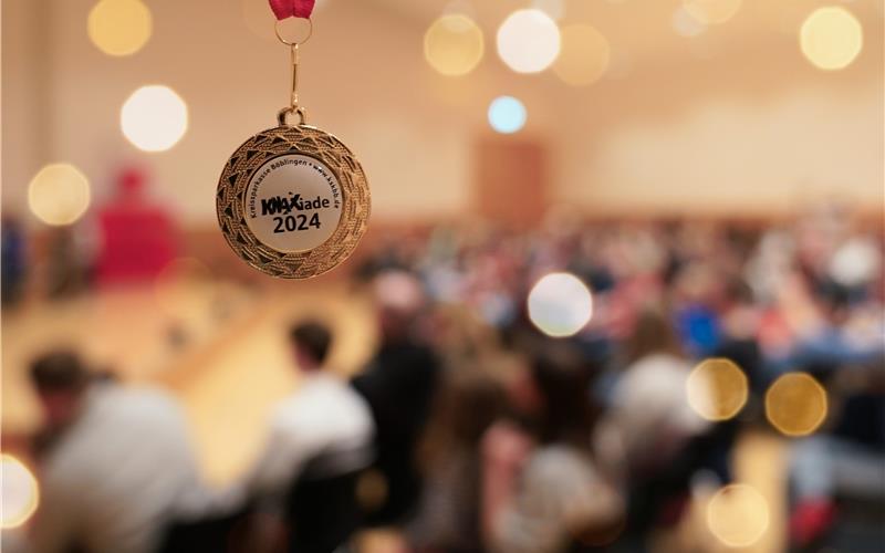 Auch eine Medaille durfte nicht fehlen.