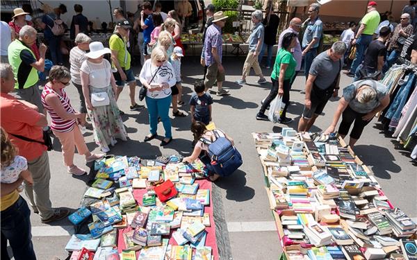 Auf dem Pfingstmarkt ist was los (gesehen in Herrenberg) GB-Foto: Holom