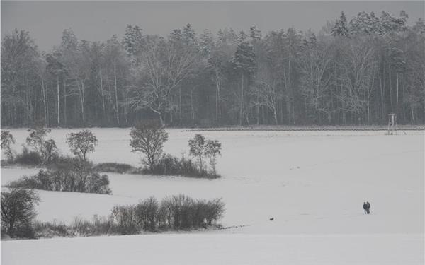 Auf zum Winterspaziergang (gesehen in Deckenpfronn) GB-Foto: Schmidt