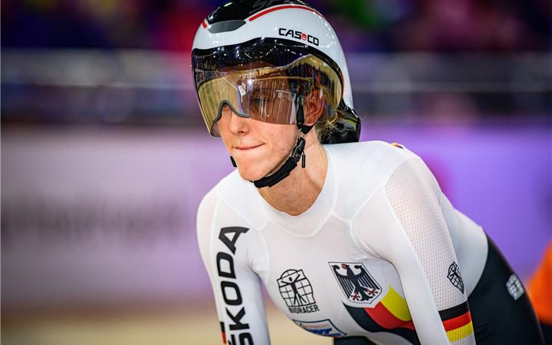 Franziska Brauße trainiert intensiv auf der Straße Bahnrad-Spezialistin Franziska Brauße macht derzeit Straßen- und Hanteltraining GB-Foto (Archiv): Mill
