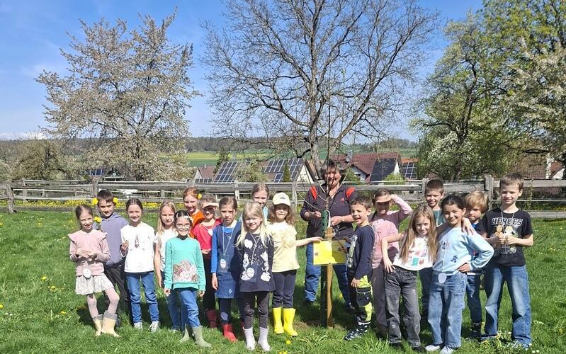 Baumblüte und Honigbiene beim „Grünen Klassenzimmer“