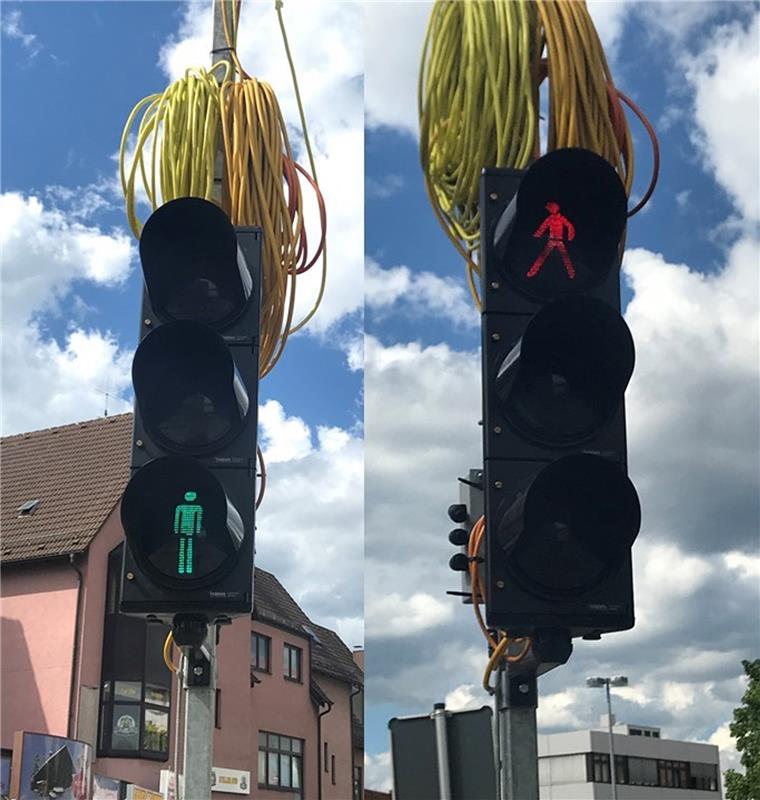 Baustellen-Ampeln mit neuem Design: Bei Rot geh - bei Grün steh! Hubertus Kühner...