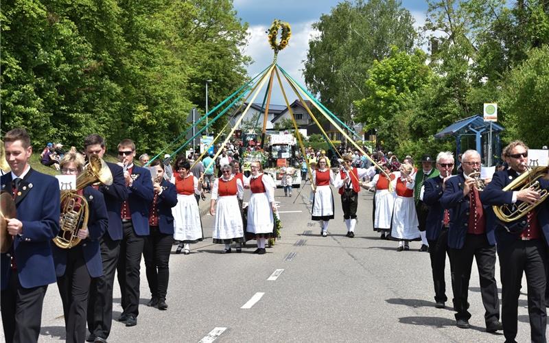 Bei Kaiserwetter ziehen 67 Gruppen durch die Straßen Gültsteins – und zeichnen dabei ein Bild von einem Dorf früher und heuteGB-Foto: Vecsey