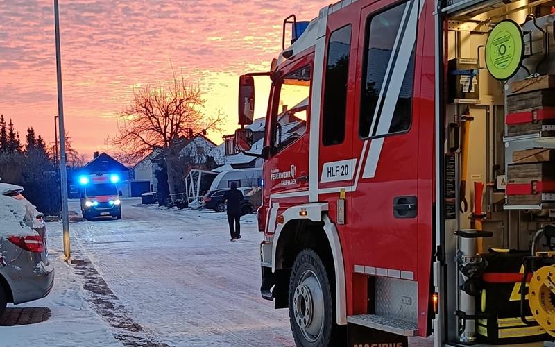 Bei Sonnenaufgang stand für die Feuerwehr ein Brandeinsatz an. GB-Fotos: Feuerwehr Gäufelden