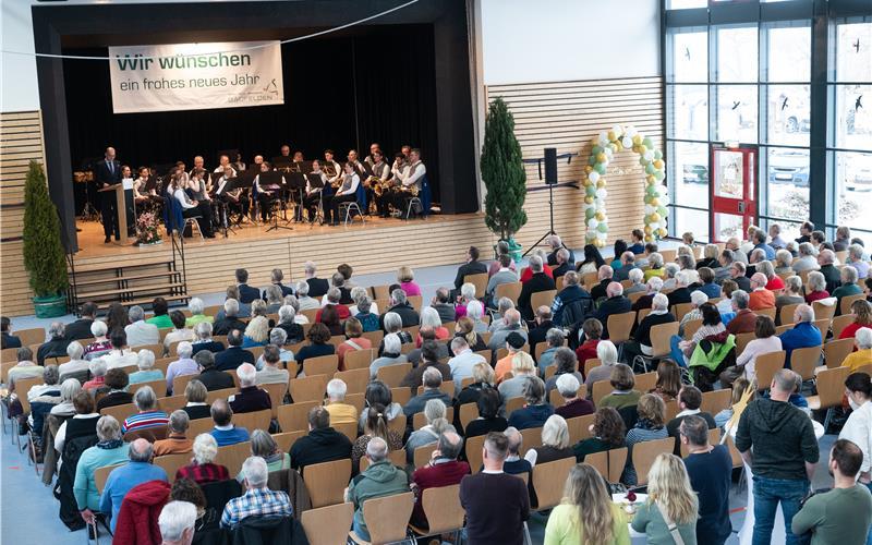 Beim Neujahrsempfang der Gemeinde Gäufelden war die Aspenhalle voll besetzt.GB-Foto: Schmidt