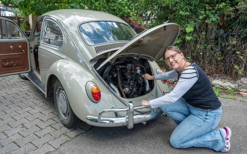 Beim VW Käfer befindet sich der Motor hinten. GB-Foto: Vecsey