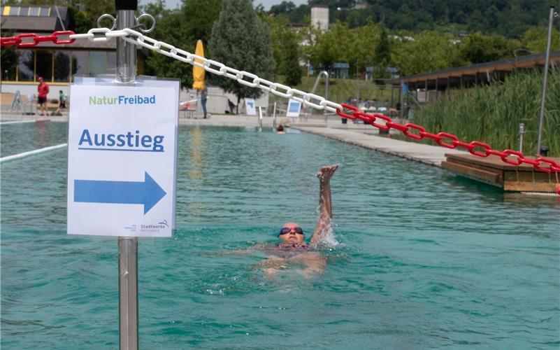 Bereits im vergangenen Jahren erforderte die Coronapandemie Sicherheitsmaßnahmen im Naturbad  GB-Foto (Archiv): Vecsey