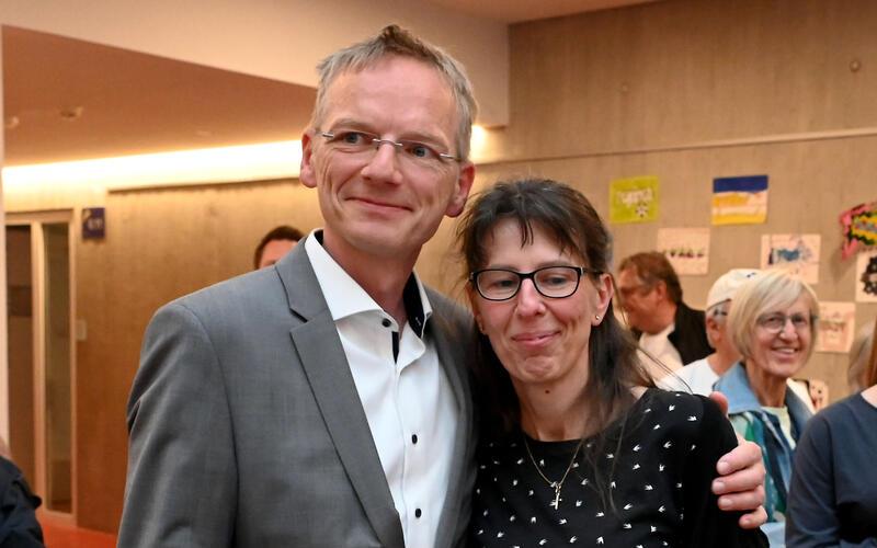 Bereits vor Bekanntgabe des vorläufigen Ergebnisses konnte Daniel Rudolph fest damit rechnen, neuer Bürgermeister zu werden.GB-Foto: Holom