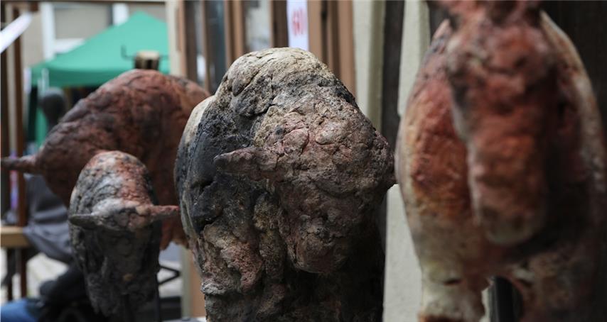 Straßengalerie in der Herrenberger Altstadt 