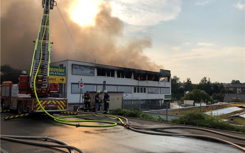 Großbrand in Herrenberg: Keine Verletzten