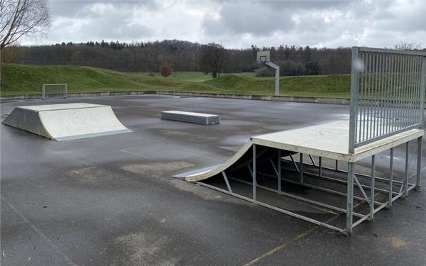 Bis zum Sommer bleiben die Rampen in Hildrizhausen. GB-Foto: Andreas Denner