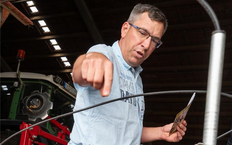 Björn Broß zeigte auf, wie es in der Landwirtschaft aussieht. GB-Foto: Vecsey