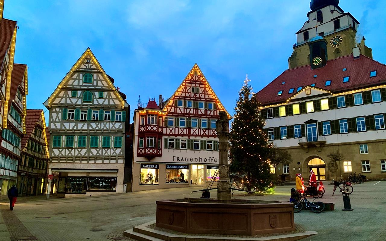 Blaue Stunde im Advent. Von Minja Rollinson aus Gäufelden.