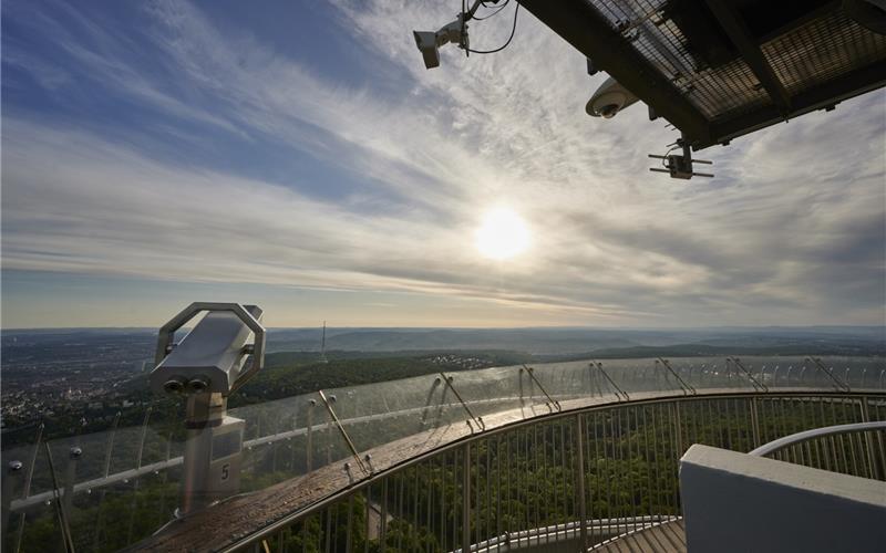 Blick von der Aussichtsplattform des Fernsehturms.GB-Foto: SWR
