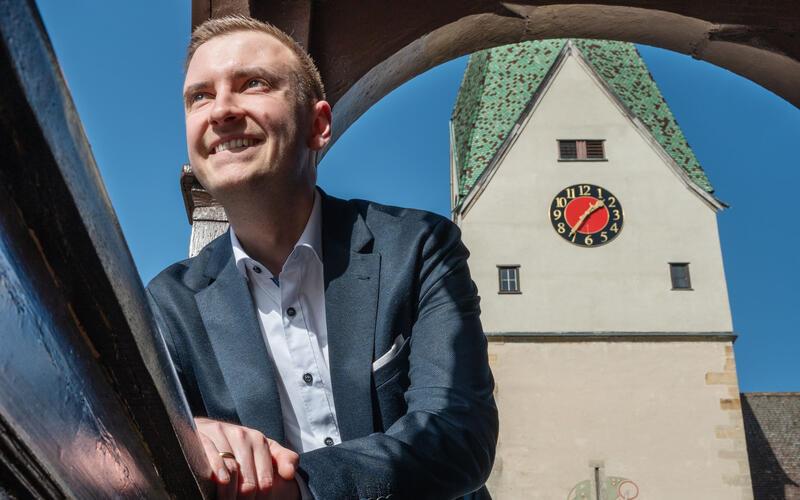 Bürgermeisterkandidat Jan-Benedikt Thoma: „Ich bin von hier – bringe aber frischen Wind mit.“GB-Foto: Vecsey