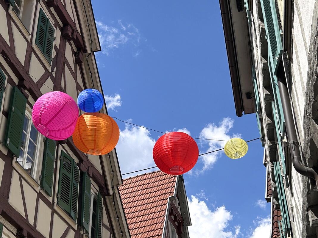 Bunt sieht es in der Stadt aus.  Von Eckbert Kaiser aus Hailfingen.