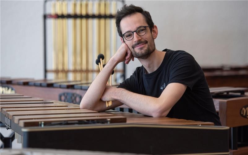 Christian Liebler hat in Herrenberg die Vereinsstruktur des Percussion Ensembles aufgebaut. GB- Foto: Vecsey
