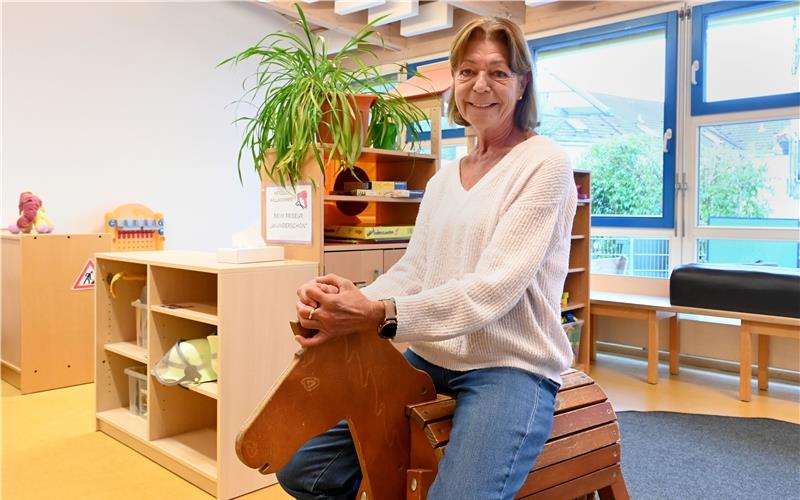 Cornelia Rühle verabschiedete sich vor den Sommerferien als langjährige Leiterin der Villa Kunterbunt. GB-Foto: Holom