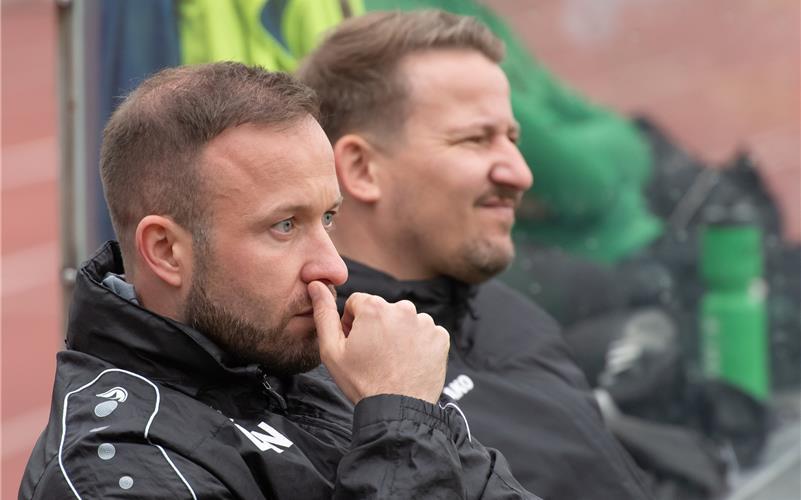 Daniel Wahnsiedler (links) und Manuel Zug verlassen den VfL Herrenberg im Sommer. GB-Foto: Vecsey