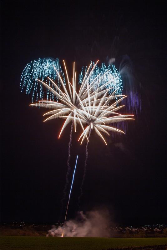 Das Feuerwerk über Kuppingen am 26. Dezember hat Gabi Brenner festgehalten