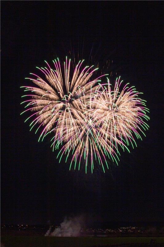 Das Feuerwerk über Kuppingen am 26. Dezember hat Gabi Brenner festgehalten