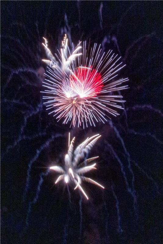 Das Feuerwerk über Kuppingen am 26. Dezember hat Gabi Brenner festgehalten