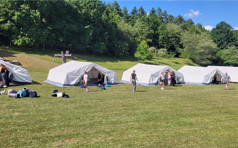 Das Konfi-Camp auf dem Kapf in Egenhausen markiert den Auftakt ins Konfirmationsjahr. GB-Foto: gb