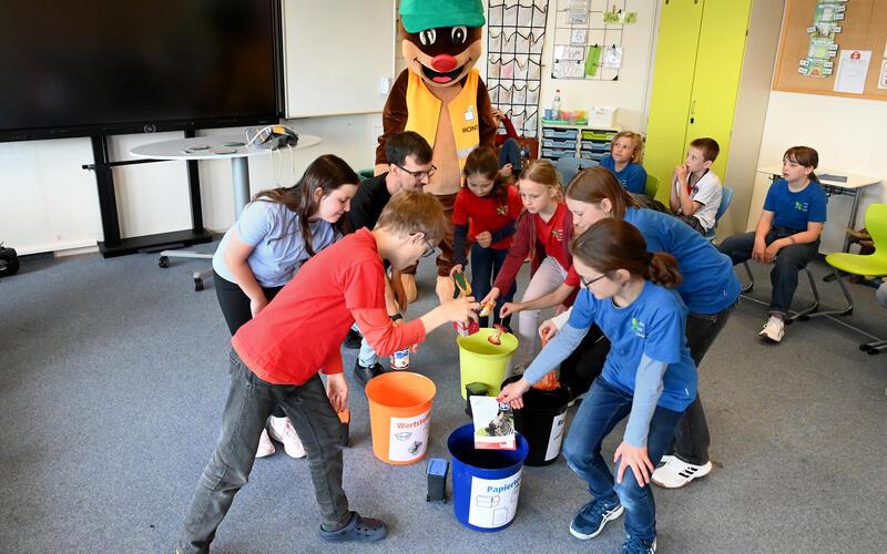 Das Thema Nachhaltigkeit erhielt einen eigenen Workshop für den Aktionstag an der Grundschule. GB-Foto: Holom