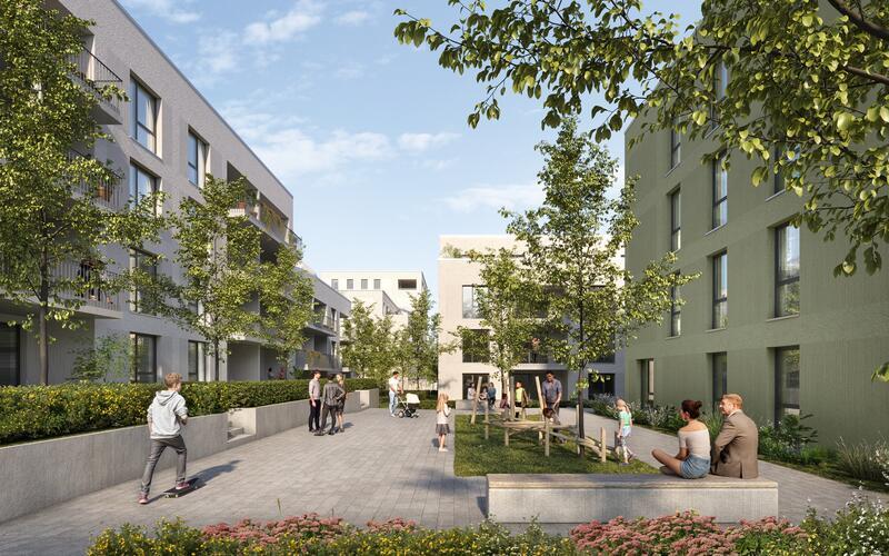 Das gesamte Projekt ist autofrei konzipiert. GB-Fotos: Instone