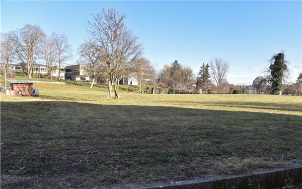 Das neue Feuerwehrhaus soll auf der Wiese an der Speckgasse entstehen. Mit dem Standort hat manch ein Gemeinderat seine Probleme, für Kommandant Dieter Mast ist er aber alternativlos. GB-Foto (Archiv): Vecsey