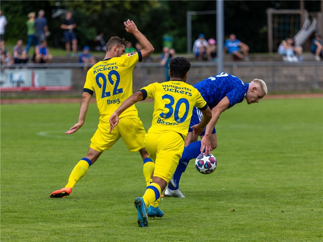 David Braig (SV Stuttgarter Kickers #22), Mohamed Baroudi (SV Stuttgarter Kicker...