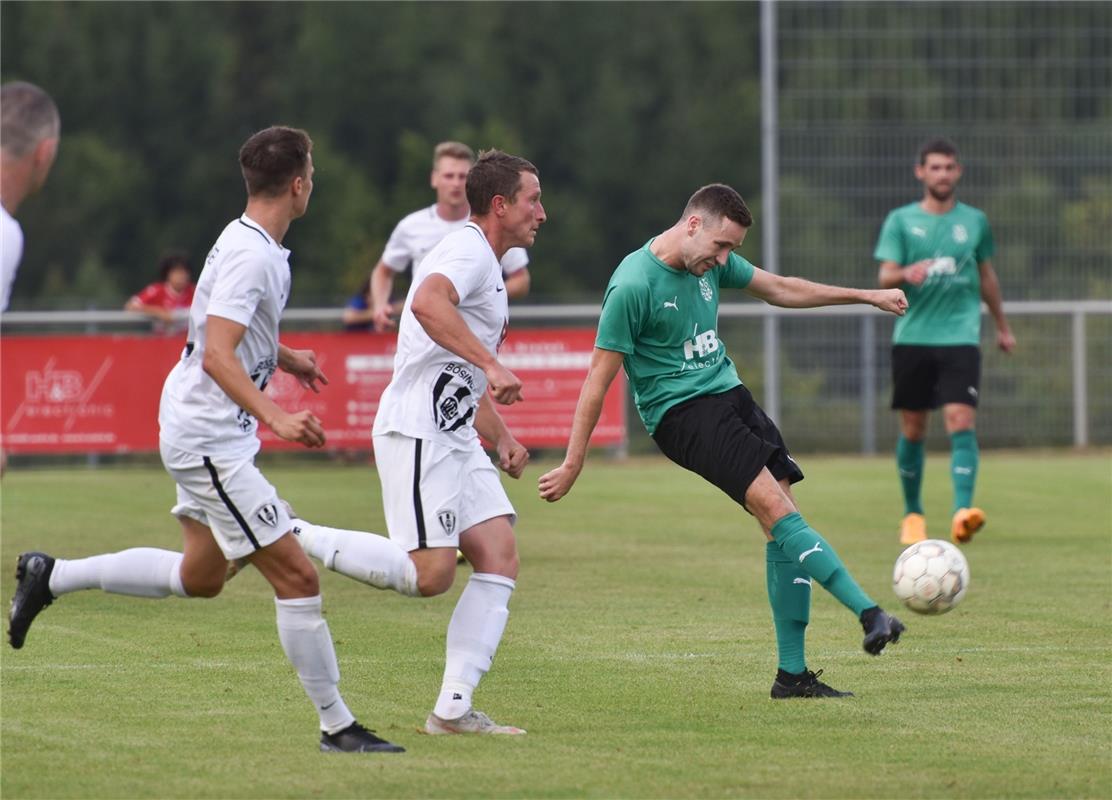 Deckenpfronn, Sportplatz, Fußball, WFV-Pokal, SV Deckenpfronn (grün) - VfB Bösin...