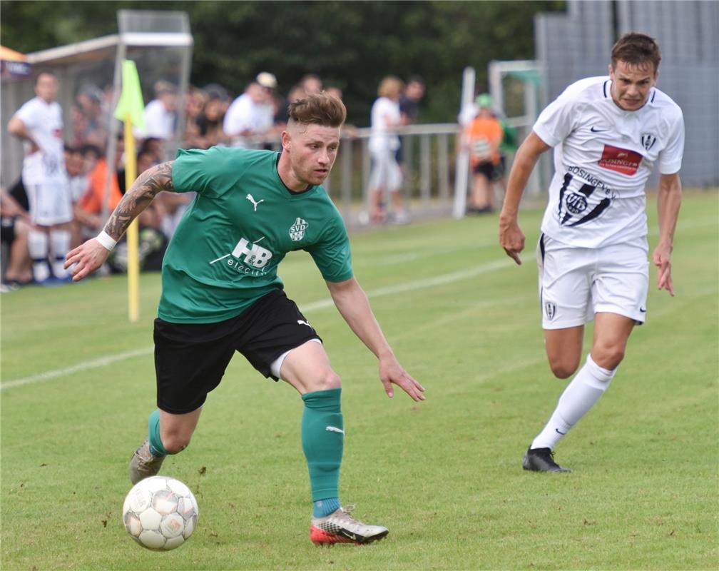 Deckenpfronn, Sportplatz, Fußball, WFV-Pokal, SV Deckenpfronn (grün) - VfB Bösin...