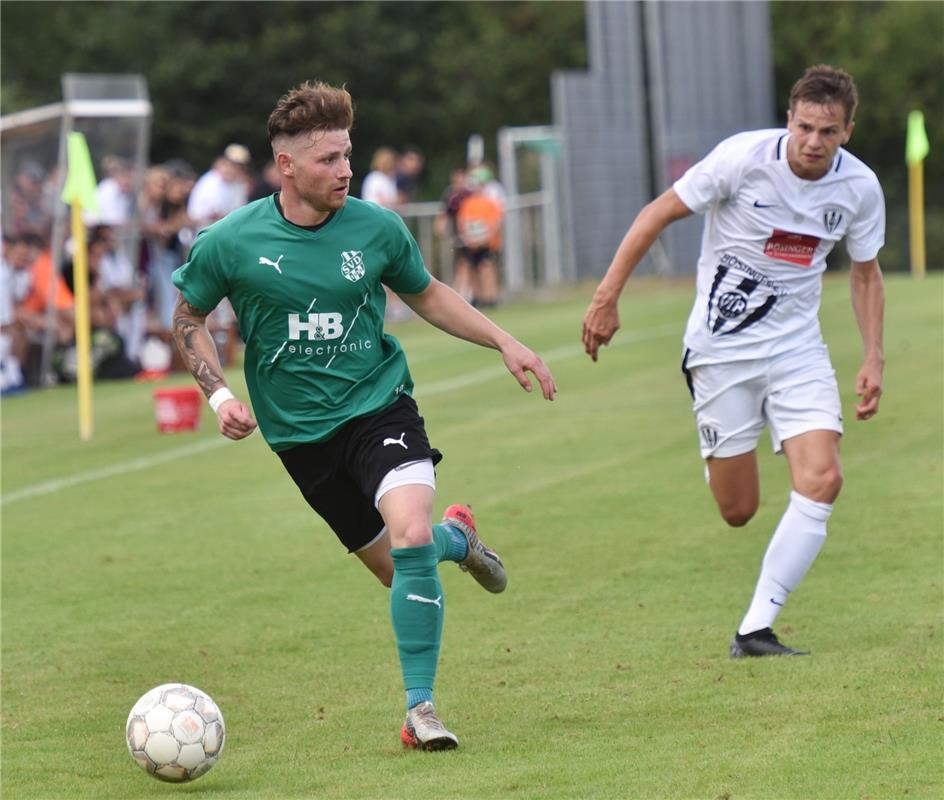 Deckenpfronn, Sportplatz, Fußball, WFV-Pokal, SV Deckenpfronn (grün) - VfB Bösin...