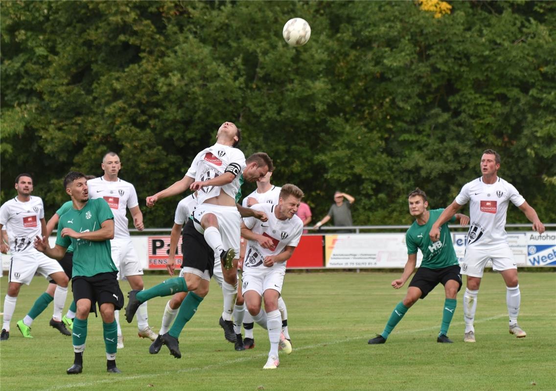 Deckenpfronn, Sportplatz, Fußball, WFV-Pokal, SV Deckenpfronn (grün) - VfB Bösin...